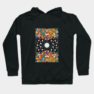 Floral abstract illustration paisley truck art design grid Hoodie